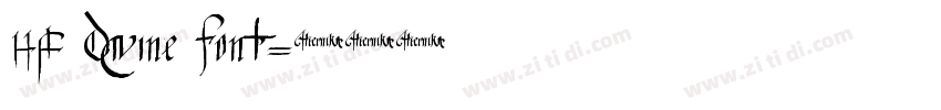 LHF Divine font字体转换
